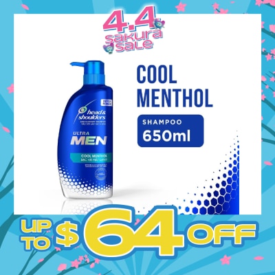 HEAD & SHOULDERS - ULTRAMEN Cool Menthol Anti Dandruff Shampoo (Prevent Dandruff + Detox Scalp) 650ml