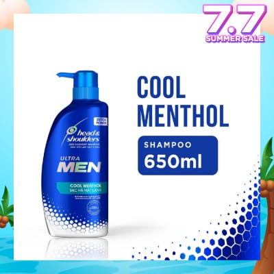 HEAD & SHOULDERS ULTRAMEN Cool Menthol Anti Dandruff Shampoo (Prevent Dandruff + Detox Scalp) 650ml