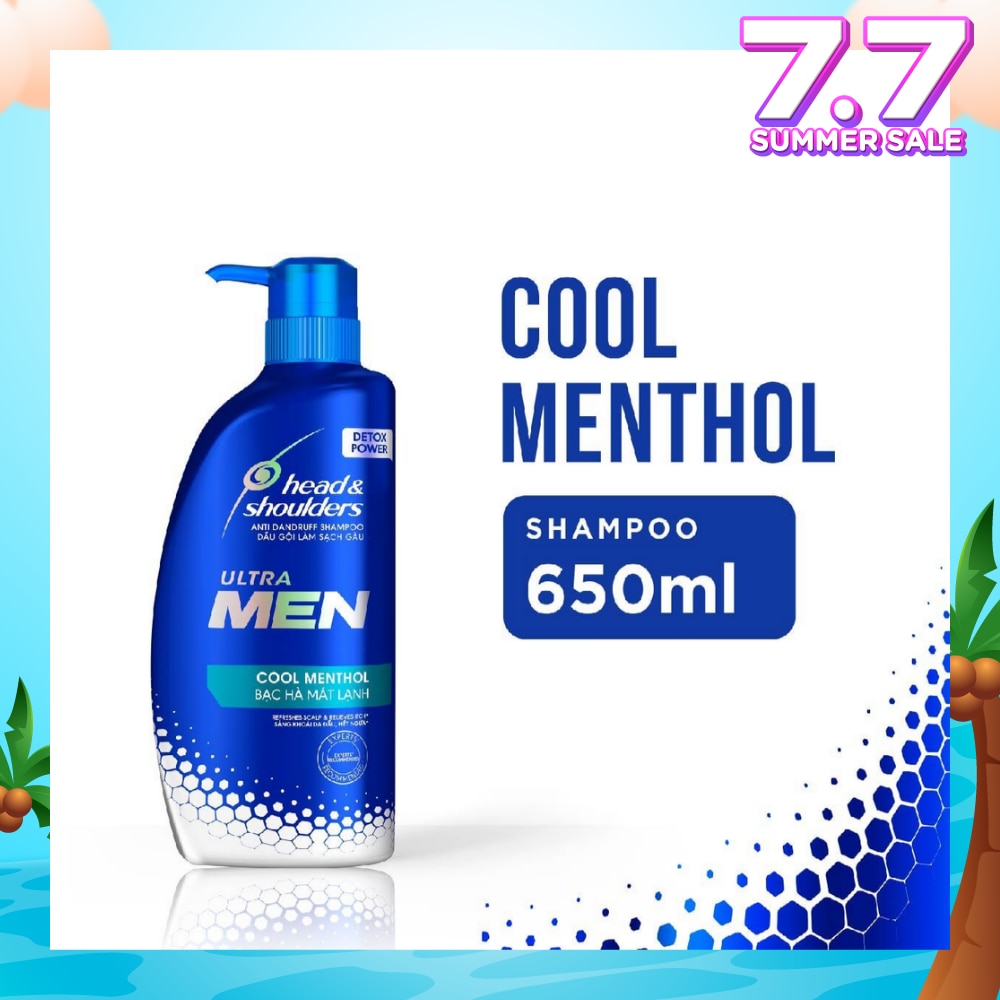 ULTRAMEN Cool Menthol Anti Dandruff Shampoo (Prevent Dandruff + Detox Scalp) 650ml