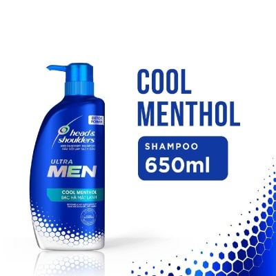 HEAD & SHOULDERS ULTRAMEN Cool Menthol Anti Dandruff Shampoo (Prevent Dandruff + Detox Scalp) 650ml