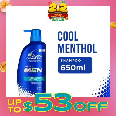 HEAD & SHOULDERS ULTRAMEN Cool Menthol Anti Dandruff Shampoo (Prevent Dandruff + Detox Scalp) 650ml