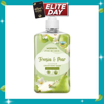WATSONS Freesia & Pear Scented Cream Hand Wash (Softening & Moisturising, Dermatologically Tested) 500ml image
