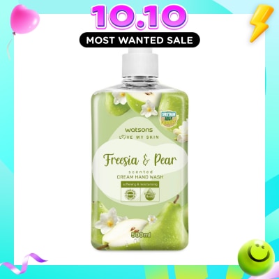 WATSONS Freesia & Pear Scented Cream Hand Wash (Softening & Moisturising, Dermatologically Tested) 500ml image
