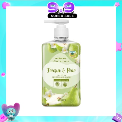 WATSONS - Freesia & Pear Scented Cream Hand Wash (Softening & Moisturising, Dermatologically Tested) 500ml image