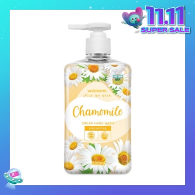 WATSONS Chamomile Cream Hand Wash (Mild Soothing, Dermatologically Tested) 500ml