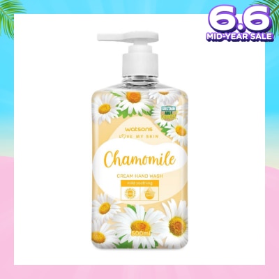WATSONS Chamomile Cream Hand Wash (Mild Soothing, Dermatologically Tested) 500ml