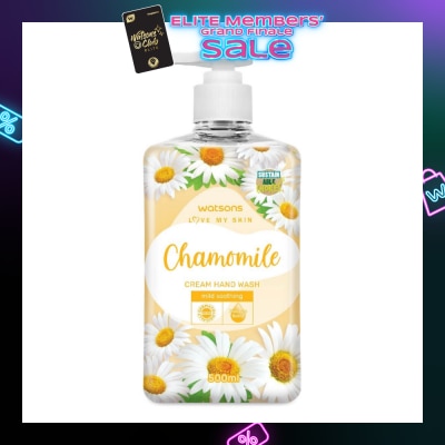 WATSONS Chamomile Cream Hand Wash (Mild Soothing, Dermatologically Tested) 500ml