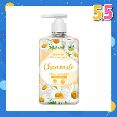 WATSONS Chamomile Cream Hand Wash (Mild Soothing, Dermatologically Tested) 500ml