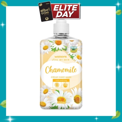 WATSONS Chamomile Cream Hand Wash (Mild Soothing, Dermatologically Tested) 500ml image