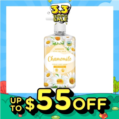 WATSONS Chamomile Cream Hand Wash (Mild Soothing, Dermatologically Tested) 500ml