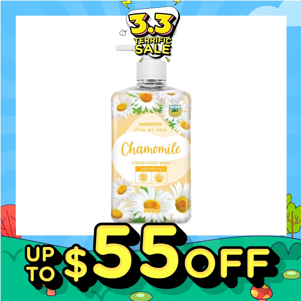 Chamomile Cream Hand Wash (Mild Soothing, Dermatologically Tested) 500ml