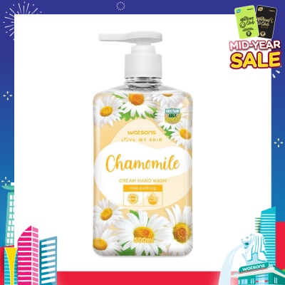 WATSONS Chamomile Cream Hand Wash (Mild Soothing, Dermatologically Tested) 500ml