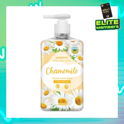 WATSONS Chamomile Cream Hand Wash (Mild Soothing, Dermatologically Tested) 500ml