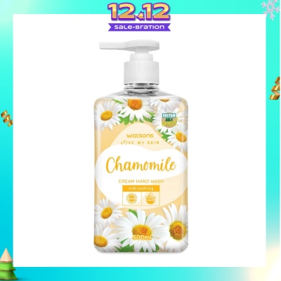 WATSONS Chamomile Cream Hand Wash (Mild Soothing, Dermatologically Tested) 500ml