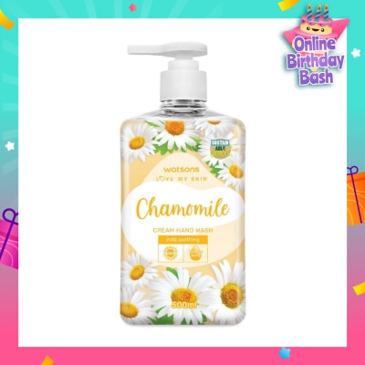 WATSONS Chamomile Cream Hand Wash (Mild Soothing, Dermatologically Tested) 500ml