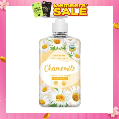 WATSONS Chamomile Cream Hand Wash (Mild Soothing, Dermatologically Tested) 500ml