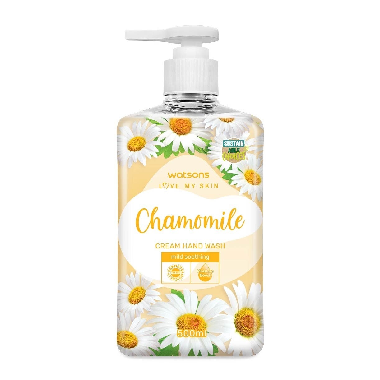 Chamomile Cream Hand Wash (Mild Soothing, Dermatologically Tested) 500ml