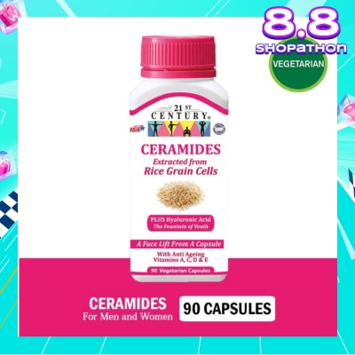 21ST CENTURY Ceramides Vegetarian For Men & Women Capsules (Extracted from Rice Grain Cells) 90s