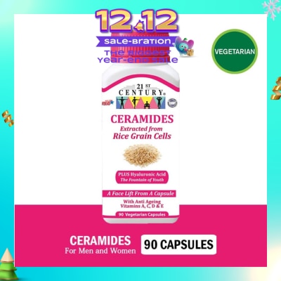 21ST CENTURY Ceramides Vegetarian For Men & Women Capsules (Extracted from Rice Grain Cells) 90s