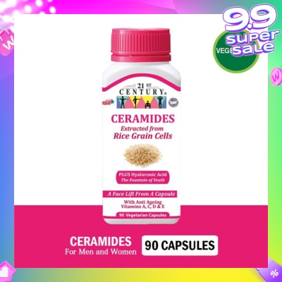 21ST CENTURY Ceramides Vegetarian For Men & Women Capsules (Extracted from Rice Grain Cells) 90s