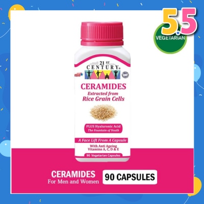 21ST CENTURY Ceramides Vegetarian For Men & Women Capsules (Extracted from Rice Grain Cells) 90s
