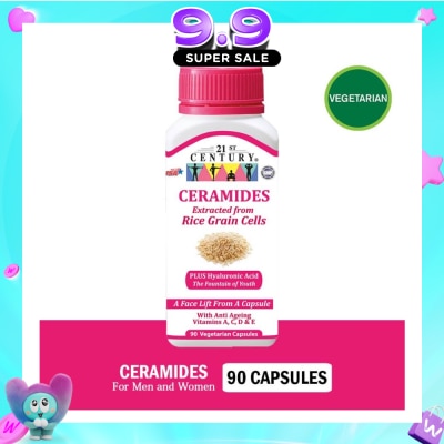 21ST CENTURY - Ceramides Vegetarian For Men & Women Capsules (Extracted from Rice Grain Cells) 90s image