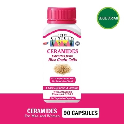 21ST CENTURY Ceramides Vegetarian For Men & Women Capsules (Extracted from Rice Grain Cells) 90s