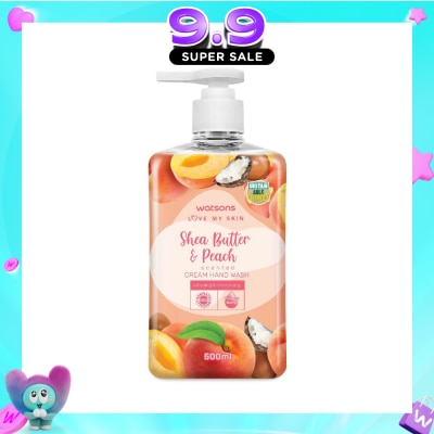 WATSONS - Shea Butter & Peach Scented Cream Hand Wash (Softening & Moisturising, Dermatologically Tested) 500ml image