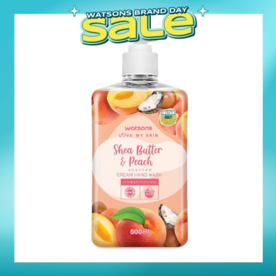 WATSONS - Shea Butter & Peach Scented Cream Hand Wash (Softening & Moisturising, Dermatologically Tested) 500ml