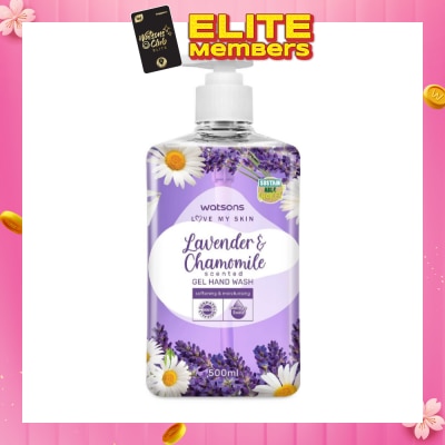 WATSONS Lavender & Chamomile Scented Gel Hand Wash (Softening & Moisturising, Dermatologically Tested) 500ml