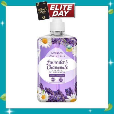 WATSONS Lavender & Chamomile Scented Gel Hand Wash (Softening & Moisturising, Dermatologically Tested) 500ml image