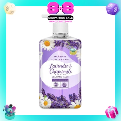 WATSONS - Lavender & Chamomile Scented Gel Hand Wash (Softening & Moisturising, Dermatologically Tested) 500ml