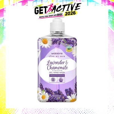 WATSONS - Lavender & Chamomile Scented Gel Hand Wash (Softening & Moisturising, Dermatologically Tested) 500ml image