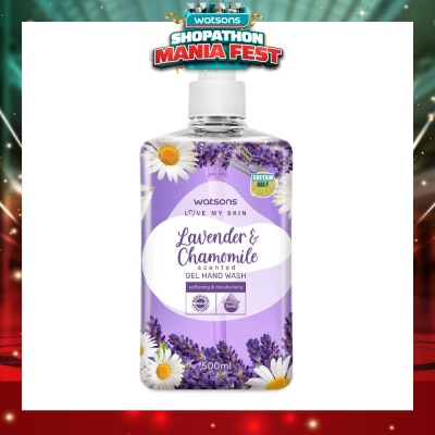 WATSONS - Lavender & Chamomile Scented Gel Hand Wash (Softening & Moisturising, Dermatologically Tested) 500ml