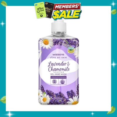 WATSONS Lavender & Chamomile Scented Gel Hand Wash (Softening & Moisturising, Dermatologically Tested) 500ml image