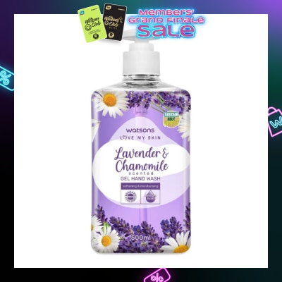 WATSONS Lavender & Chamomile Scented Gel Hand Wash (Softening & Moisturising, Dermatologically Tested) 500ml