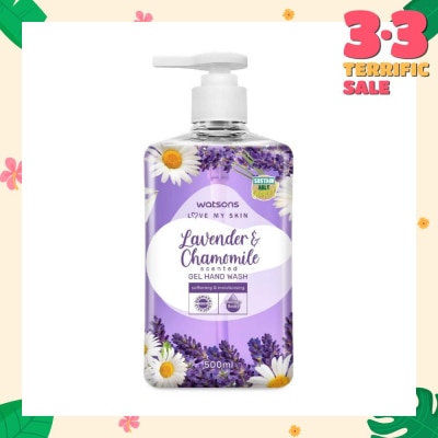 WATSONS Lavender & Chamomile Scented Gel Hand Wash (Softening & Moisturising, Dermatologically Tested) 500ml