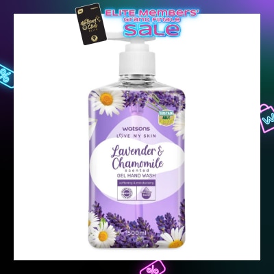 WATSONS Lavender & Chamomile Scented Gel Hand Wash (Softening & Moisturising, Dermatologically Tested) 500ml