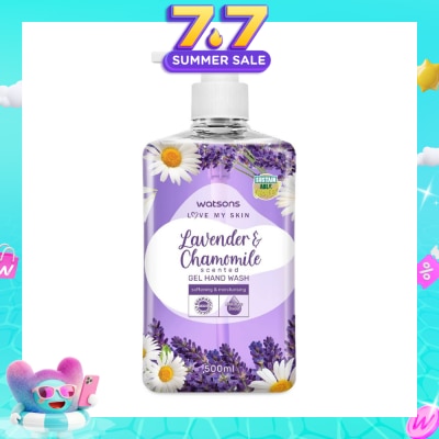 WATSONS - Lavender & Chamomile Scented Gel Hand Wash (Softening & Moisturising, Dermatologically Tested) 500ml