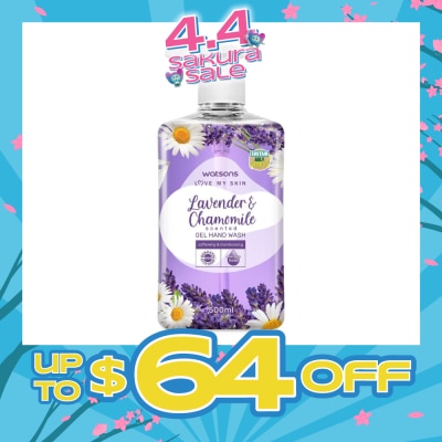 WATSONS - Lavender & Chamomile Scented Gel Hand Wash (Softening & Moisturising, Dermatologically Tested) 500ml