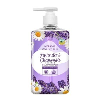 WATSONS Lavender & Chamomile Scented Gel Hand Wash (Softening & Moisturising, Dermatologically Tested) 500ml