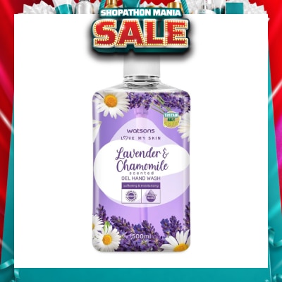 WATSONS - Lavender & Chamomile Scented Gel Hand Wash (Softening & Moisturising, Dermatologically Tested) 500ml