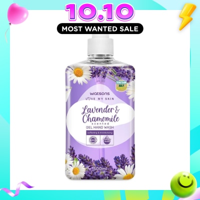 WATSONS Lavender & Chamomile Scented Gel Hand Wash (Softening & Moisturising, Dermatologically Tested) 500ml image