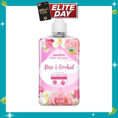WATSONS Rose & Orchid Scented Gel Hand Wash (Softening & Moisturising, Dermatologically Tested) 500ml image