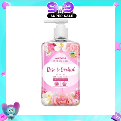 WATSONS - Rose & Orchid Scented Gel Hand Wash (Softening & Moisturising, Dermatologically Tested) 500ml image