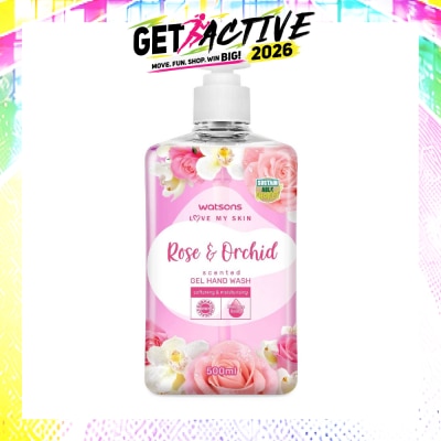 WATSONS - Rose & Orchid Scented Gel Hand Wash (Softening & Moisturising, Dermatologically Tested) 500ml image