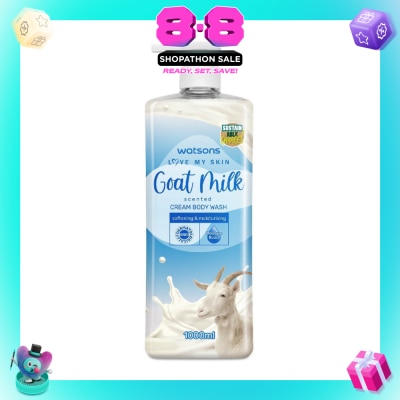 WATSONS - Goat Milk Scented Cream Body Wash (Softening And Moisturising, Dermatologically Tested) 1000ml