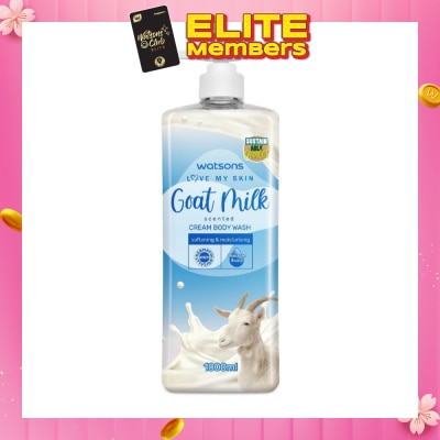 WATSONS Goat Milk Scented Cream Body Wash (Softening And Moisturising, Dermatologically Tested) 1000ml