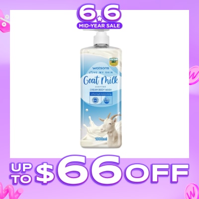 WATSONS - Goat Milk Scented Cream Body Wash (Softening And Moisturising, Dermatologically Tested) 1000ml