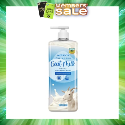 WATSONS - Goat Milk Scented Cream Body Wash (Softening And Moisturising, Dermatologically Tested) 1000ml